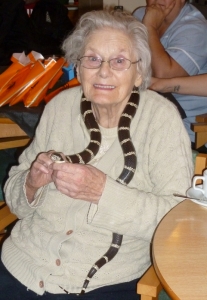 Peggy the snake charmer!