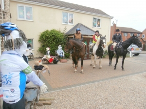 Christina, Jan and Alice visit on horse back!