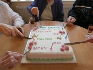 Cutting the cake